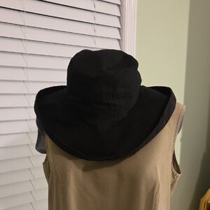 Scala Black Textured Hat